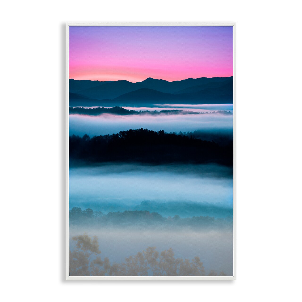 Stupell Industries Smoky Mountain Fog Framed Giclee, design by Jared Kreiss